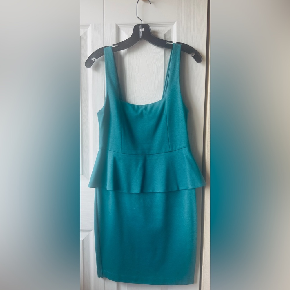 Alice + Olivia Teal Peplum Dress Size 6